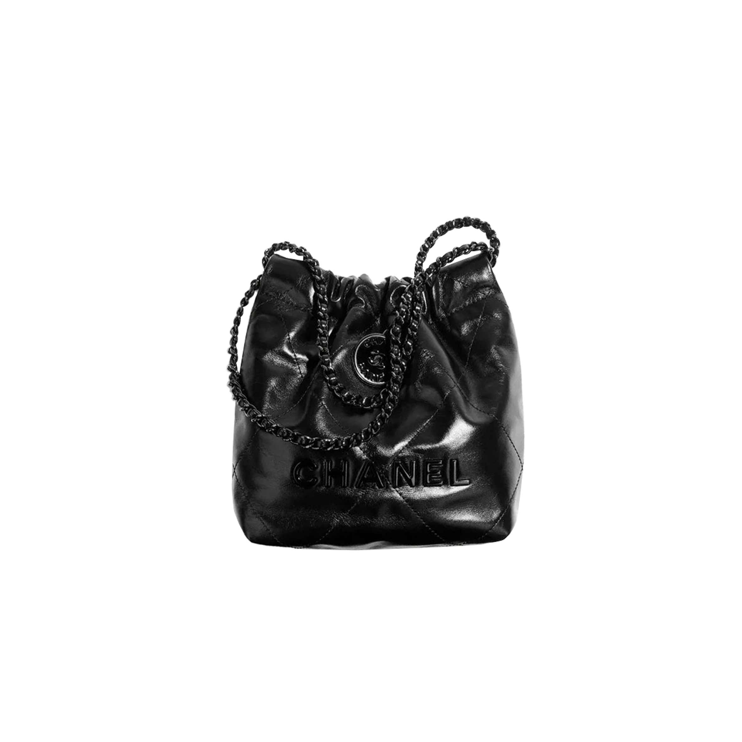 CHANEL MASTER 22 MINI BLACK HANDBAG AS3980 (20*19*6cm)